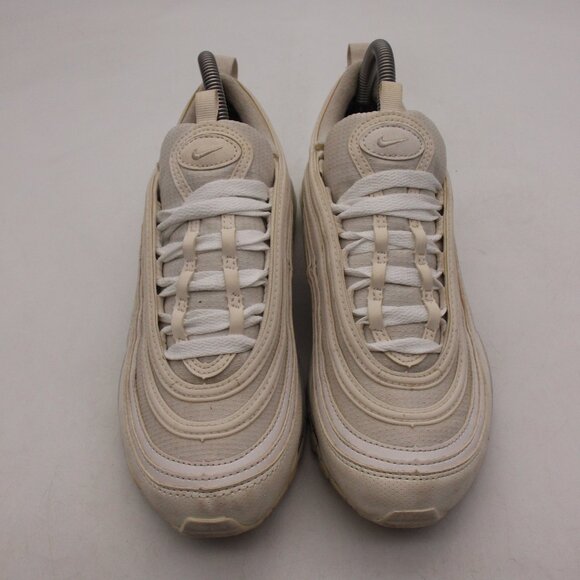 Nike Air Max 97 Youth 6 Women 7.5 Triple White Metallic Silver Shoes 921522-104 - Picture 2 of 9